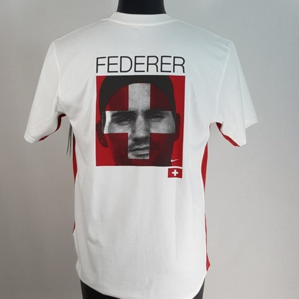 NEWLY RETIRED Roger Federer Nike Dri Fit T Shirt EXTREMELY RARE Size XL​
